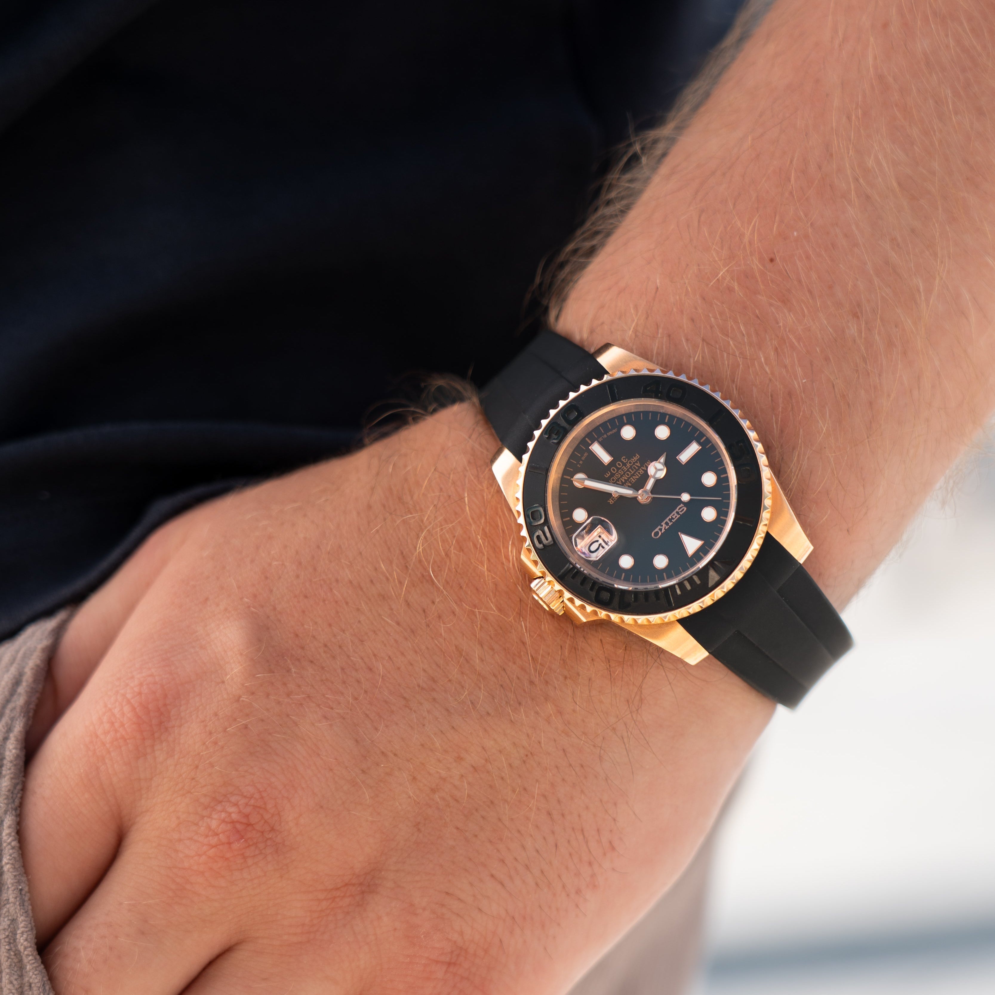 Seikomariner Rosegold Rubber