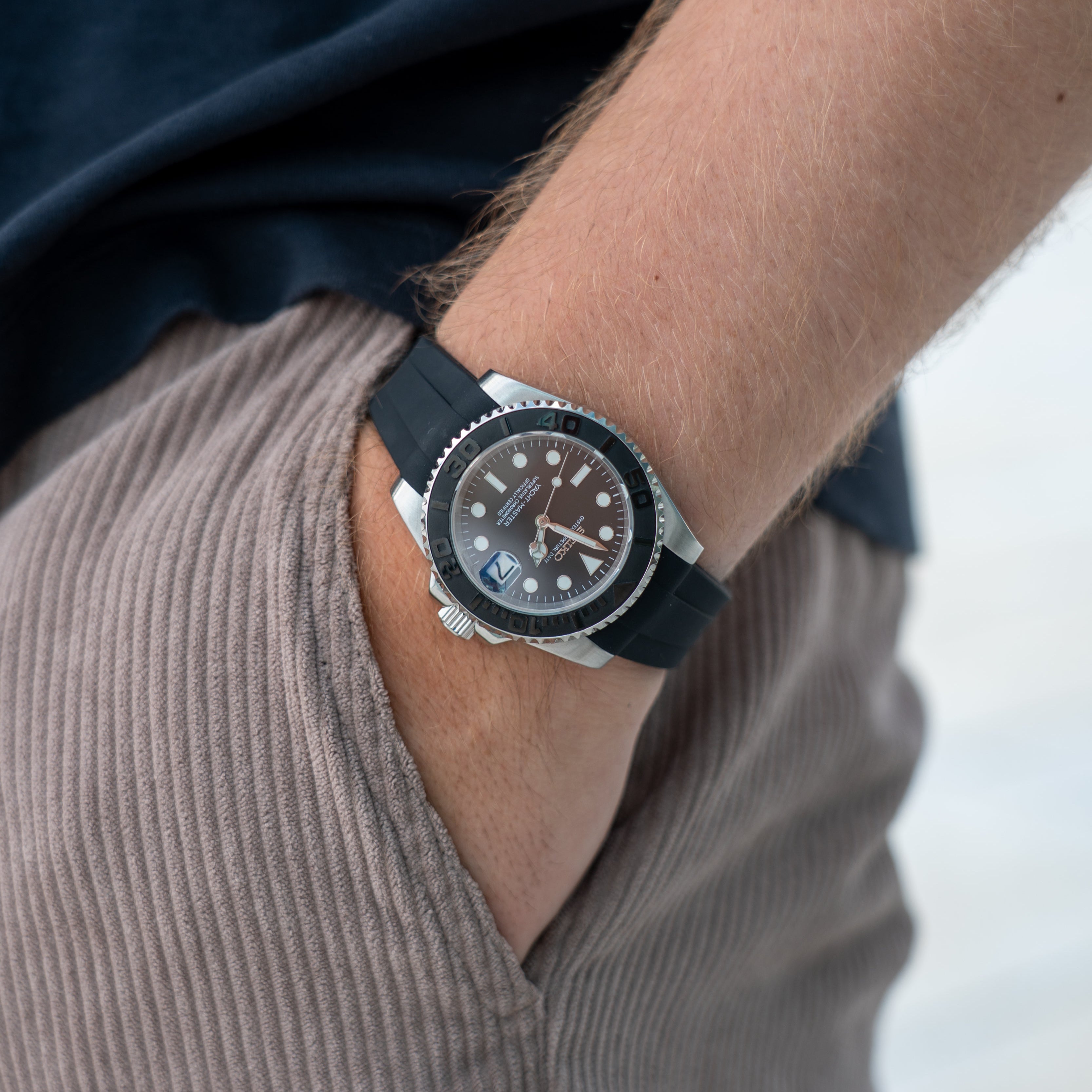 Seikomariner Black Rubber